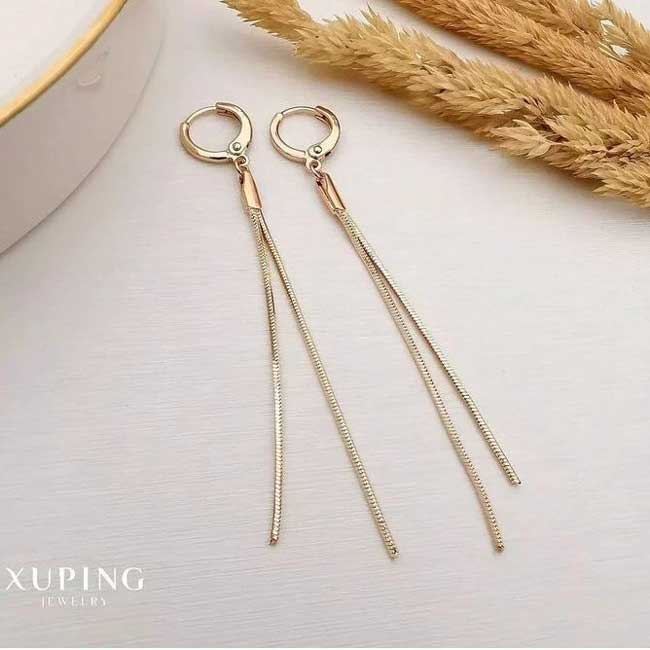 Mari two string hanging earrings