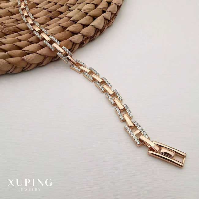 xuping jeweled chain bracelet